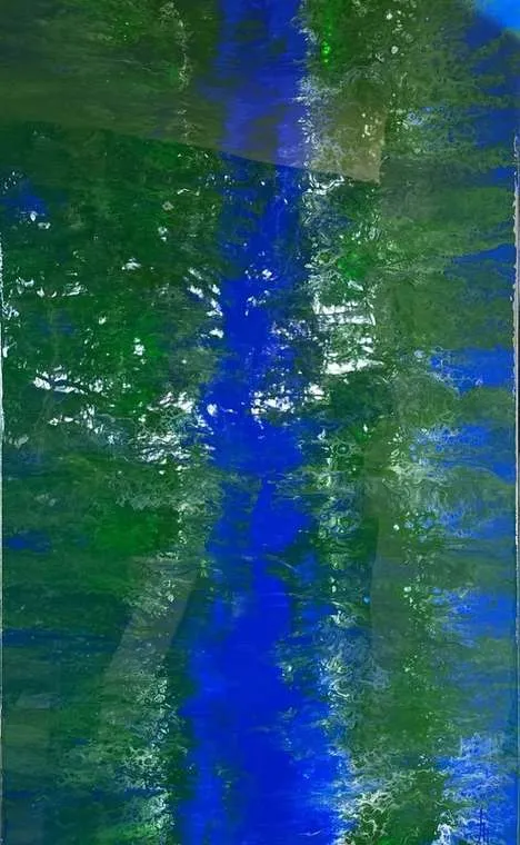 JUNGLE MIRROR Acrylic, Art resin / Linen Canvas, Turik&Art