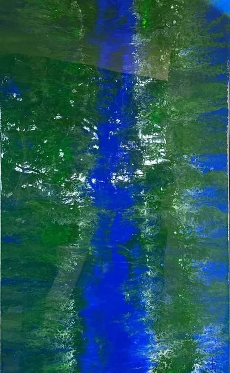 JUNGLE MIRROR Acrylic, Art resin / Linen Canvas