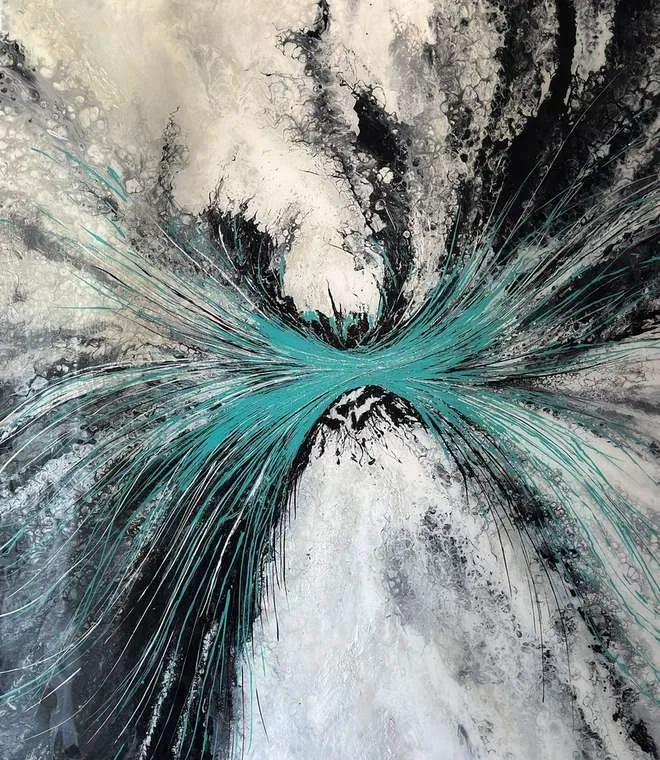 CRESCENDO Acrylic, Art resin, Lacquer / Linen Canvas, Turik&Art