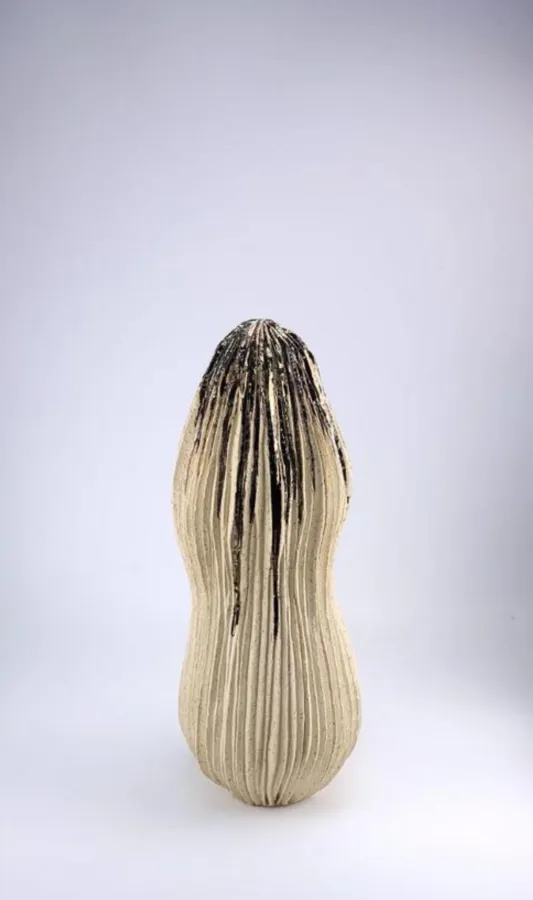 Керамическая скульптура кактус золотой, Ceramicatelie